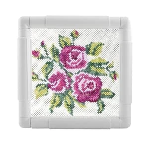 Afbeelding van Borduurraam, Plastic Kruissteekframe, Vierkant Rechthoekig Clipframe Voor Borduren, Kruissteek, Quilten Needlepoint Tool (20.3*20.3cm)
