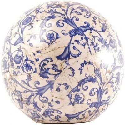 Afbeelding van Keramiek bal 18 cm blauw
