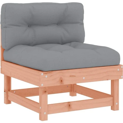 Afbeelding van Loungeset Met Kussens Massief Grenenhout of Douglas Hout 1 / Natuurlijk douglashout Middenbank
