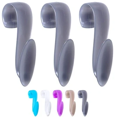 Afbeelding van WELLGRO 3 x ronde radiatorhaken, topkwaliteit Made in Germany, haken voor handdoek, radiatorhaak, handdoekhaak, kleur naar keuze, kleur: wit