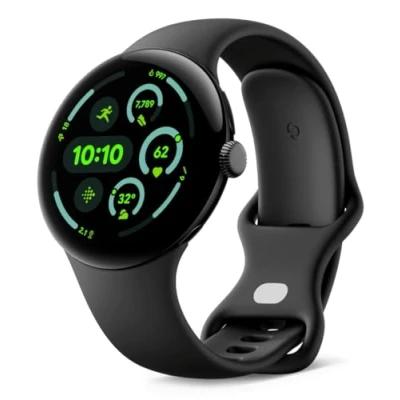 Afbeelding van Google Pixel Watch 3 (45 mm) Android smartwatch met hartslagmeting, geavanceerd hardlopen vanaf Fitbit, fitness inzichten, 24 uurs batterij Matte Hazel aluminium behuizing band LTE