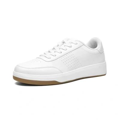 Afbeelding van Bruno Marc Heren Casual Arch Support Fashion Sneaker Comfortabele jurk schoenen, Wit, 44 EU