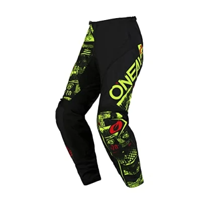 Afbeelding van O&#039;NEAL Element Pants Attack Motorcross broek, MTB Enduro MX, comfortabele losse pasvorm voor maximale bewegingsvrijheid, mouwloze broekspijpen, volwassenen, neongeel/zwart, 56 NL