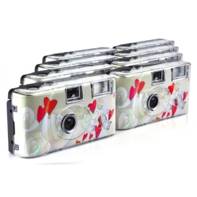 Afbeelding van TopShot Flying Hearts Wegwerpcamera (27 foto&#039;s, flits, 8 stuks)