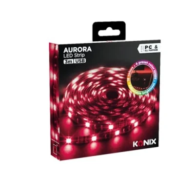 Afbeelding van Drakkar Aurora Led Strip 3M afstandsbediening USB 16 kleuren instelbaar