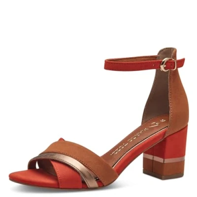 Afbeelding van MARCO TOZZI Heeled Sandal by Guido Maria Kretschmer 2 28036 42 dames, TERRACOTTA COM, 37 EU