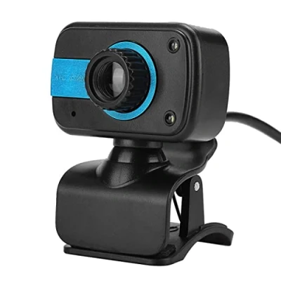 Afbeelding van HD webcam, computercamera Webcam met ingebouwde microfoon 360 graden rotatie pc camera voor laptops en desktops