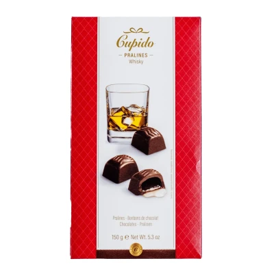 Afbeelding van Cupido Whiskey Chocolade Likeur Pralines 150 Gram