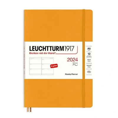 Afbeelding van LEUCHTTURM1917 367660 weekkalender, softcover, medium (A5) 2024, 12 maanden, Rising Sun, Engels