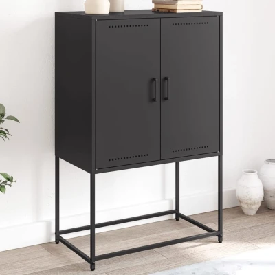 Afbeelding van Hoge kast 68,5x38,5x107 cm staal zwart