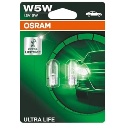 Afbeelding van Osram Gloeilamp W5W 12V 5W Ultra Life W2.1x9.5d 2 Stuks
