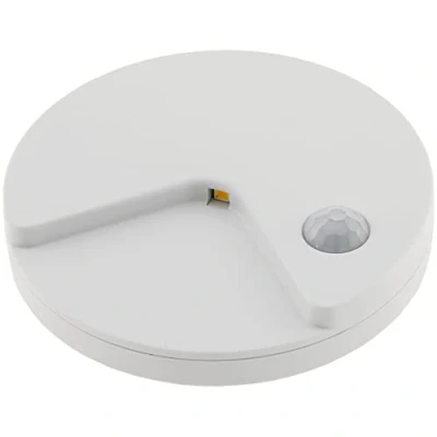 Afbeelding van Oplaadbare LED traplamp met PIR, 14mm plat, warm wit