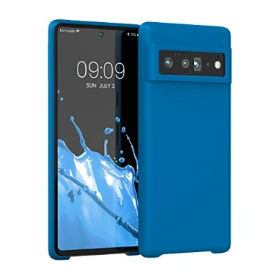 Afbeelding van kwmobile telefoonhoesje geschikt voor Google Pixel 6 Pro Hoesje met siliconen coating Smartphone case in rifblauw