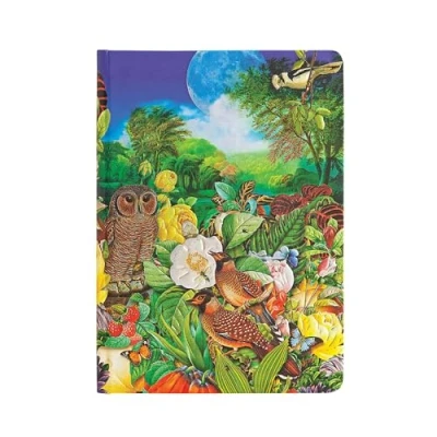 Afbeelding van Notitieboek Paperblanks Moon Garden Midi Gelinieerd