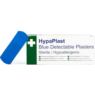 Afbeelding van Veiligheid EHBO D7001 HypaPlast Blauw Detecteerbaar Catering Gips, 7,2 cm X 2,5 cm, Pack van 100