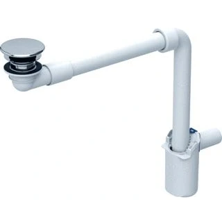 Afbeelding van Geberit wastafelafvoer vrije uitloop en plugdeksel d 40mm gl chroom 152 093 21 1