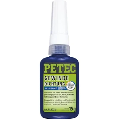Afbeelding van Petec 97215 schroefdraadafdichting, 15g fles, blauw (97215)