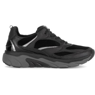Afbeelding van Gabor rollingsoft sensitive 76.936.47 dames rollende wandelsneaker zwart maat 37 (EU) 4 (UK)