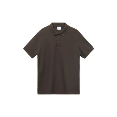 Afbeelding van Mango Man regular polo donkerbruin