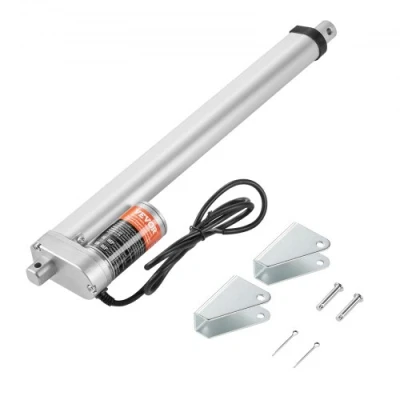 Afbeelding van VEVOR Actionneur Linéaire 12 V 300 mm 330 lb/1500 N met ondersteuning van montage en bescherming IP54 voor meubels, automatiseringssystemen, apparatuur