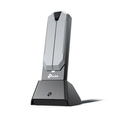 Afbeelding van TP Link Archer TBE400UH Wi Fi 7 WLAN stick voor pc, BE6500 Tri Band USB adapter met krachtige antenne, MU MIMO, WPA3, 3.0, alleen compatibel Windows 10/11