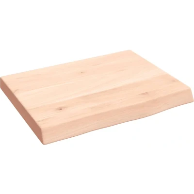 Afbeelding van Wastafelblad 40x30x(2 4) cm onbehandeld massief hout