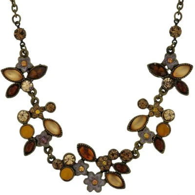 Afbeelding van Behave Korte goud kleurige ketting met bloemen