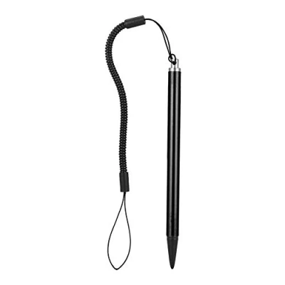 Afbeelding van Touchpen met veerkabel, Screen Touch Paint Pen resistieve stylus voor POS PDA Navigator Compatibel alle touchscreen apparaten (zwart)