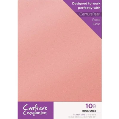 Afbeelding van Crafter&#039;s Companion Glitter karton A4 a 10 vel Rose Gold