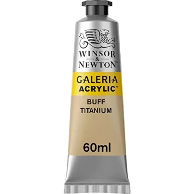 Afbeelding van Winsor &amp; Newton 2120060 Galeria acrylverf, hoge pigmentatie, lichtecht en verouderingsbestendig, romige vloeiende consistentie 60ml Tube, Buff Titanium