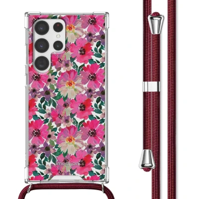 Afbeelding van Samsung Galaxy S22 Ultra Hoesje Kunststof iMoshion Softcase/Koordhoesje/Backcover Flower Water Telefoonhoesje
