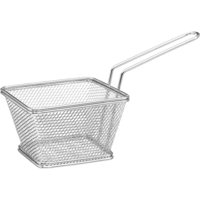 Afbeelding van Secret de Gourmet Frietmandje/serveermandje zilver RVS 20,5 x 9 11 cm Serveerschalen