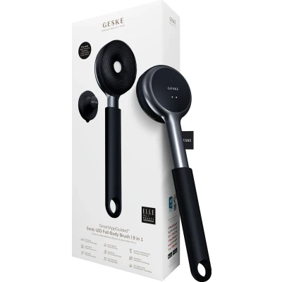 Afbeelding van GESKE led Sonic Full Body Brush 9 in 1 Reinigingsborstel en exfoliator Met SmartSonic pulsaties Dieptereiniging massage Ruwe huidverwijderaar Verstelbare handgreep