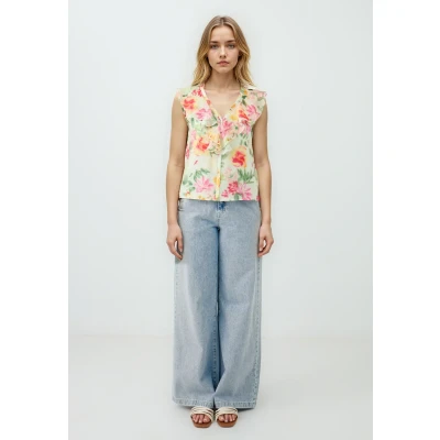 Afbeelding van Jimmy Key Regular FIT Vneck Top, Dames, Maat: 36, Ecru