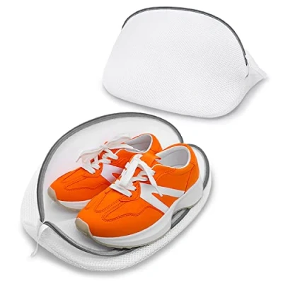 Afbeelding van ATDDO 2 Stuks Waszak voor Schoenen in Wasmachine, Herbruikbaar Wasnet met Ritssluiting Beha, Sokken, Sneakers, Wasgoed en Reizen