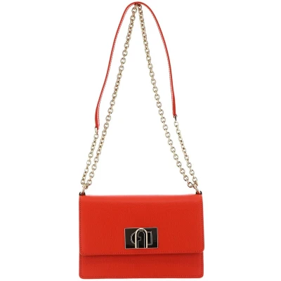 Afbeelding van FURLA Leren Schoudertas Avondtas 1927 Mini Crossbody 20 Clivia Oranje