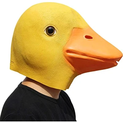 Afbeelding van PartyCostume Deluxe Innovatief Allerheiligen Kostuum Botanische Reünie Animalia Hoofd Masker Eend