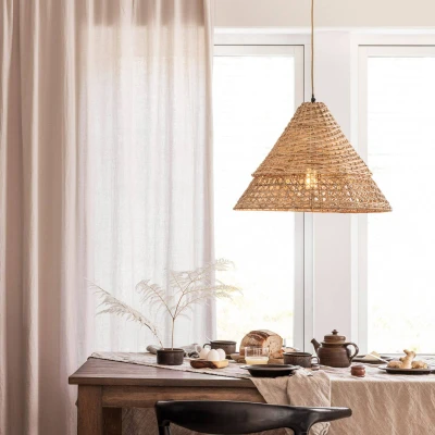Afbeelding van PR Home Pune hanglamp met rotan kap