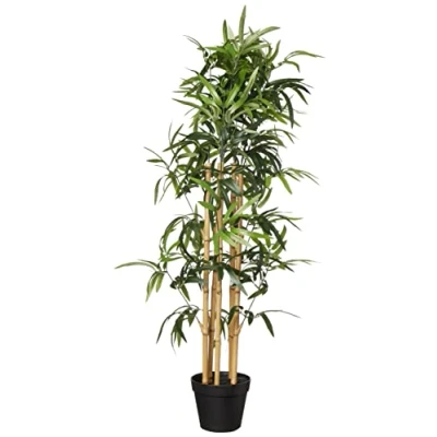 Afbeelding van Amazon Basics Nep bamboeplant met plastic pot, 100 cm