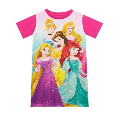 Afbeelding van Disney Prinsessen Nachthemd Assepoester, Doornroosje, Rapunzel, Ariel &amp; Belle Meisjes Leeftijden 18 Maanden tot 8 Jaar Veelkleurig 116