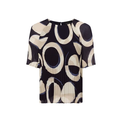 Afbeelding van s.Oliver BLACK LABEL top donkerblauw/ zand