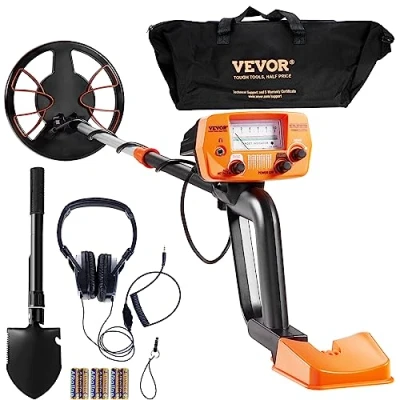 Afbeelding van VEVOR Metaaldetectorkit voor volwassenen, multifunctionele professionele detector met 2 modi, metaaldetector, waterdicht, 20,3 cm spoel grotere diepte, schep en draagtas