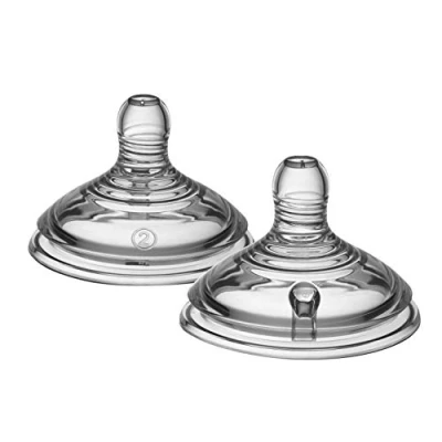 Afbeelding van TOMMEE TIPPEE 42112251 Closer to Nature drinkzuiger, natuurlijk gevormd met anti koliekventiel, zachte siliconen, gemiddelde melkstroom, vanaf 3 maanden, set van 2 (kleur en design kunnen variëren),2er Pack