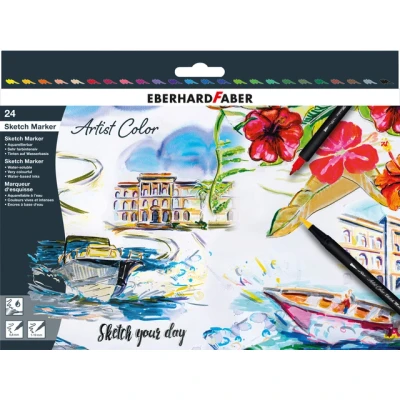 Afbeelding van Sketch marker Eberhard Faber 24 stuks assorti