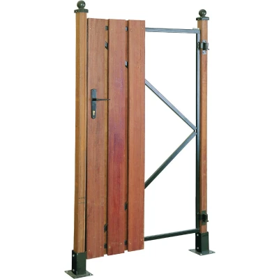 Afbeelding van Intergard Poortframe tuinpoort verstelbaar zwart 100x155cm