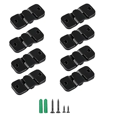 Afbeelding van 8 Paar (16 Stuks) in Elkaar Grijpende Fotolijsthaak (44 mm), Zware Fotohanger Z Clipbeugel Voor Grote Fotoweergave, Fotolijst, Ophangsysteem, Kunstgalerij Muurbevestiging HardwareInbouwbeugel (Zwart)