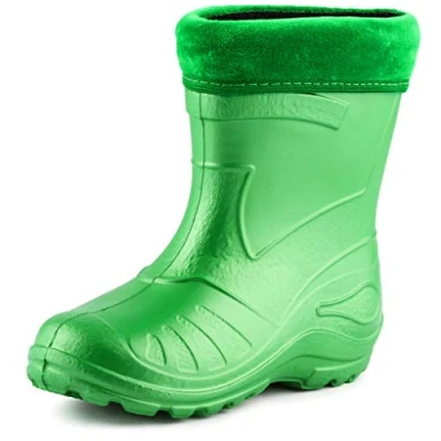 Afbeelding van Ladeheid LA KL 050 Kinder Regenlaarzen Rubber met Binnenschoen EVA Wasbare Smaragdgroen 30