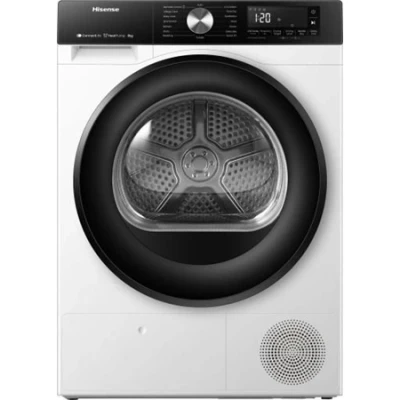 Afbeelding van Hisense 3S Serie DH3S802BW3 Wasdroger met A+++ Energielabel Warmtepompdroger 8kg ConnectLife Trommelverlichting AutoDry Allergy Care