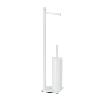 Afbeelding van Gedy Trilly Columna Toiletpapierhouder en wc borstelhouder, wit