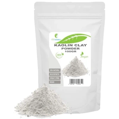 Afbeelding van Witte Kaolin Klei 100 gr DIY Gezichtsmaskers, Lichaamsmasker, Haarmasker, Zachte Peelings En Scrubs, Zeep Maken, Anti Aging &amp; Huidversteviging, Natuurlijk Chemicaliënvrij